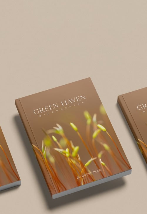 Cover of a microgreens business plan