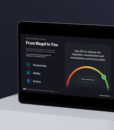Presentation design services example on a tablet